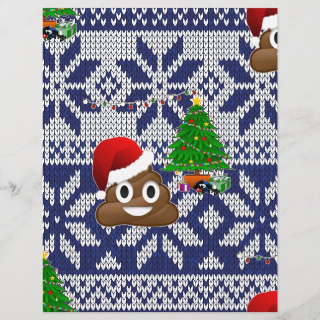 emoji de pull de Noël moche caca (Devant)