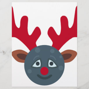emoji de renne de noël lune