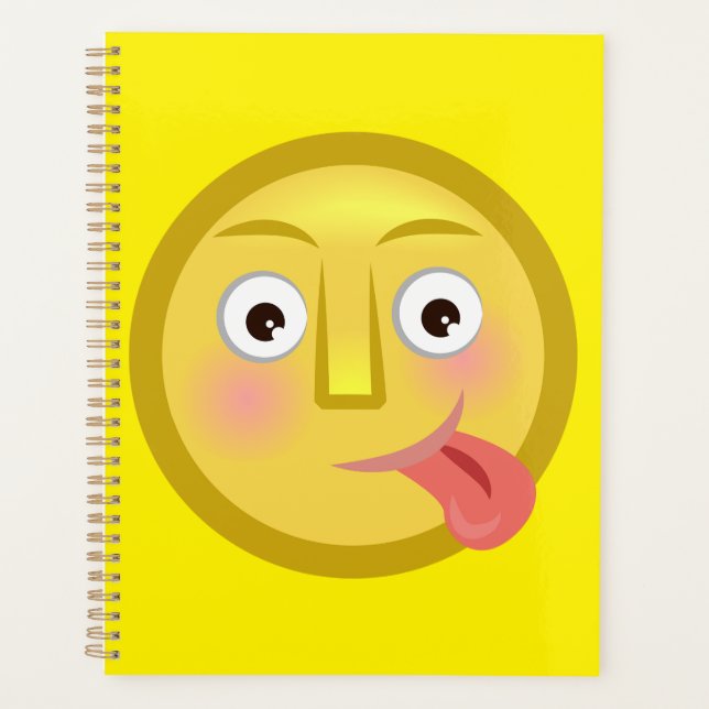 Émoji Langue Sortie Visage Drôle et Nigaud (Devant)