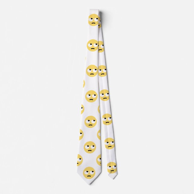 emoji oeil roulant, cravate homme necktie (Devant)