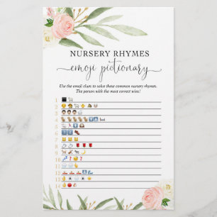 Emoji pictionary baby shower jeu vert rose