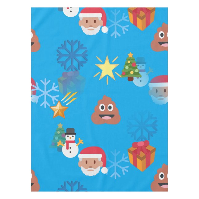 emoji poop nappe de noël (Devant)
