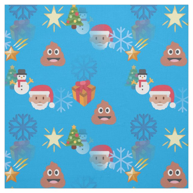 emoji poop tissu de noël (Échantillon)
