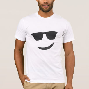 émoji sourire avec lunettes drôle design t-shirt