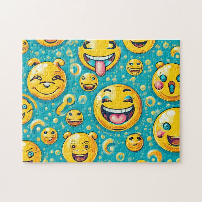 Emojis Easy Cerveau Art Puzzles Photo Puzzles Inte (Horizontal)