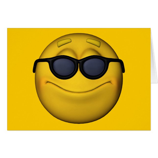 Emoticon avec lunettes de soleil (Devant horizontal)