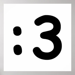 Emoticon visage chat : 3 Poster