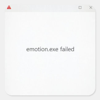 Emotion.exe Échec Tech Mème Autocollant Programmeu