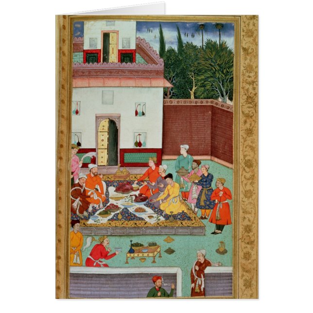 Empereur de Mughal se régalant dans une cour (Devant)