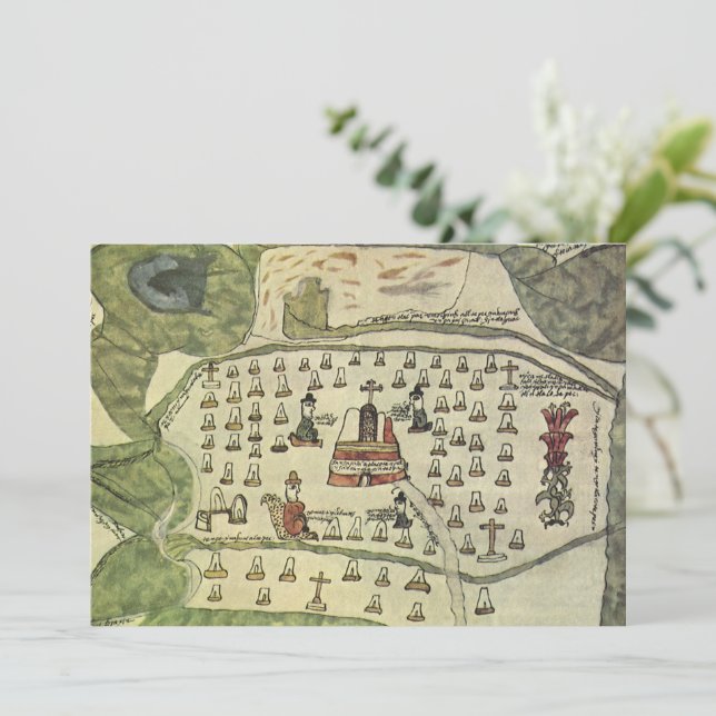 Empire Aztèque de Montezuma, Carte antique du mond (Debout devant)
