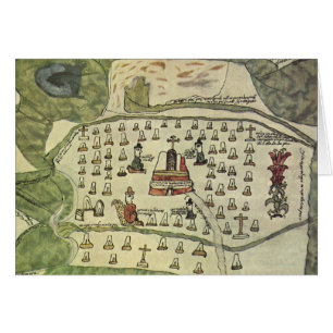Empire aztèque de Montezuma, carte du monde antiqu