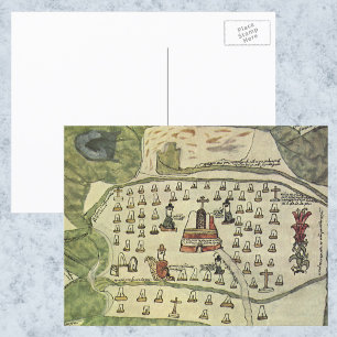 Empire aztèque de Montezuma, carte du monde antiqu