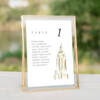 Empire State Building NYC Mariage Seating Chart