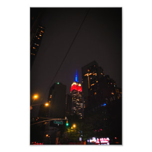 Empire State le 4 juillet – Photo de nuit vintage