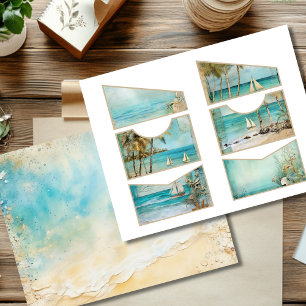 Emplacements pour carte Ephemera de voile vintage