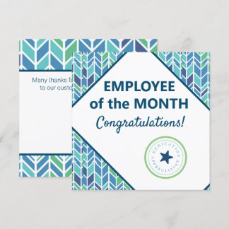 Employé de la carte de récompense de