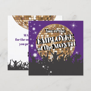 Employé de la carte de reconnaissance du mois