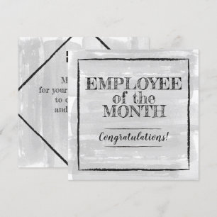 Employé de la carte de reconnaissance du mois