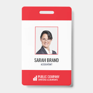 Employé de l'entreprise moderne Badge d'identifica