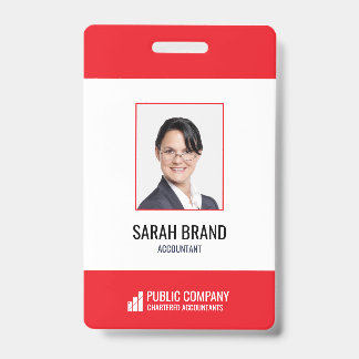Employé de l'entreprise moderne Badge d'identifica