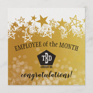 Employé d'or de Faux de la carte de récompense de