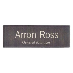 Employé du bois Nom magnétique Balise Badge