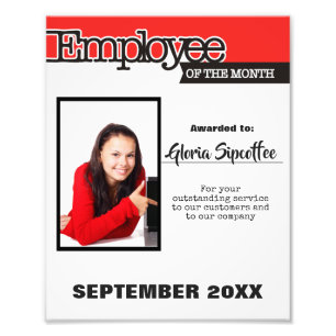Employé du mois certificat d'attribution photo