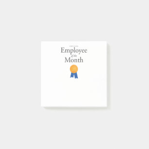 Employé du mois sur des notes de post-it 3x3