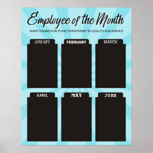 Employé du tableau photo 4X6 de l'affiche du mois