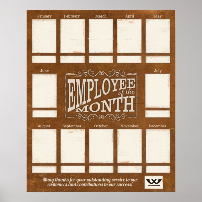 Employé en cuir du mois affiche photo (Devant)