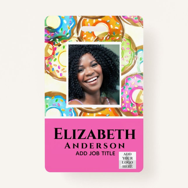 EMPLOYÉ PHOTO BADGE Code QR Code Barcode Baker Don (Devant)