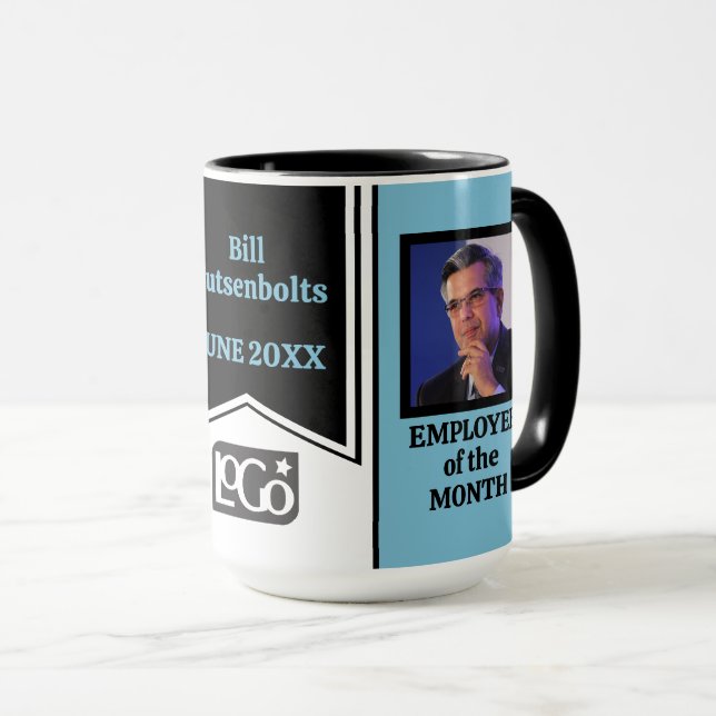 Employé photo personnalisé du mois mug (Devant droit)
