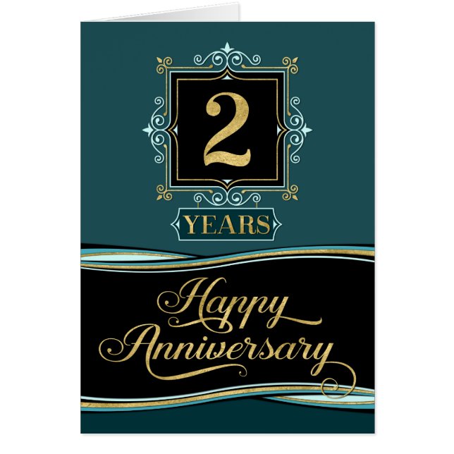 Employee Anniversary 2 Year Decorative Formal Jade (Devant)