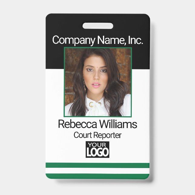 Employee Picture Badge - Dark Green (Front)