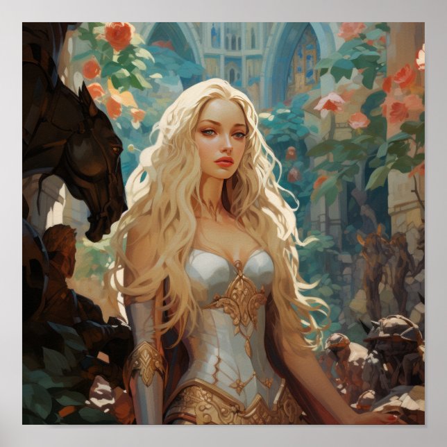 Empowing Woman Warrior Poster | Motivation (Devant)