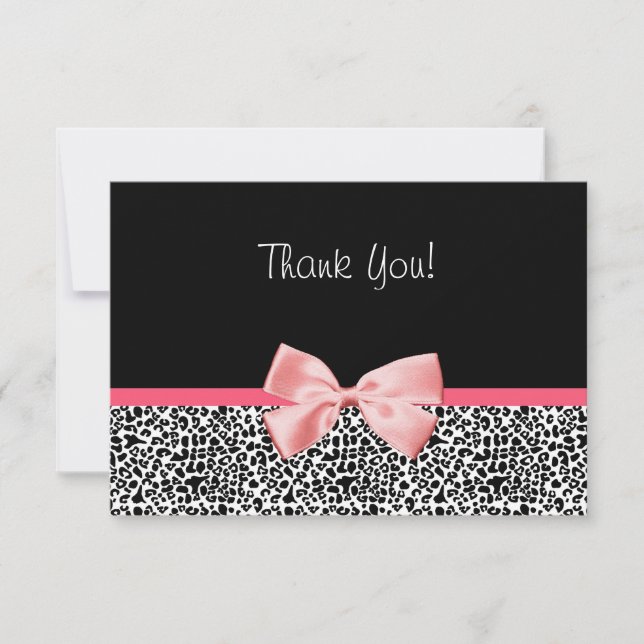 Empreinte de léopard à la mode et Merci rose de (Devant)