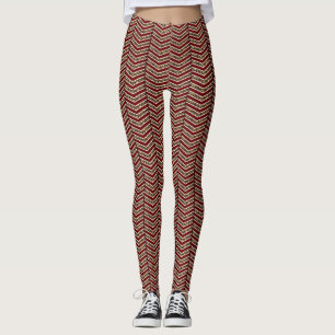 Empreinte de léopard Chevron Leggings