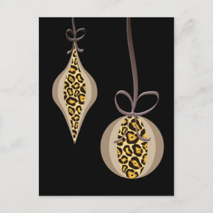 Empreinte de léopard de carte postale de Noël