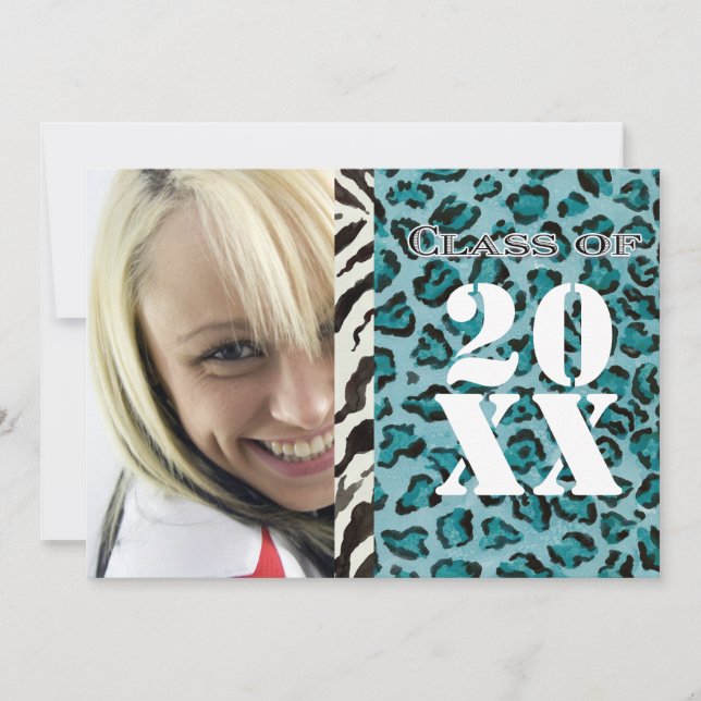 Empreinte de léopard de zèbre, faire-part (Devant)