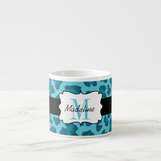 Empreinte de léopard des tons de bleu Espresso Mug
