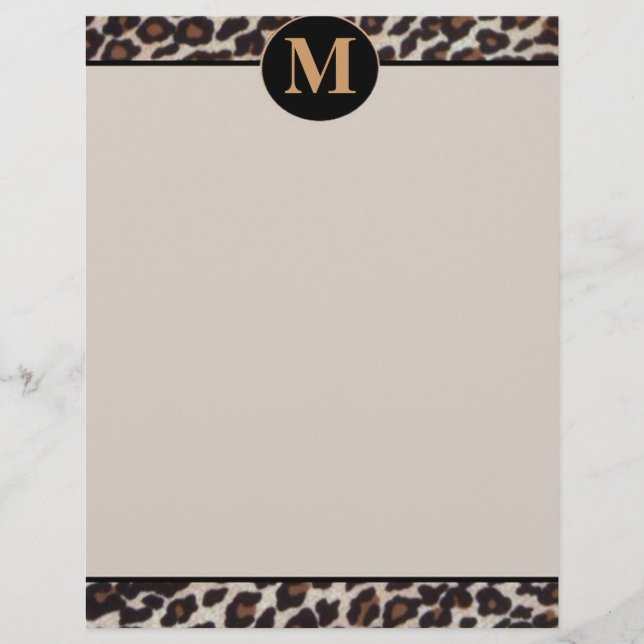 Empreinte de léopard élégant Monogram (Devant)