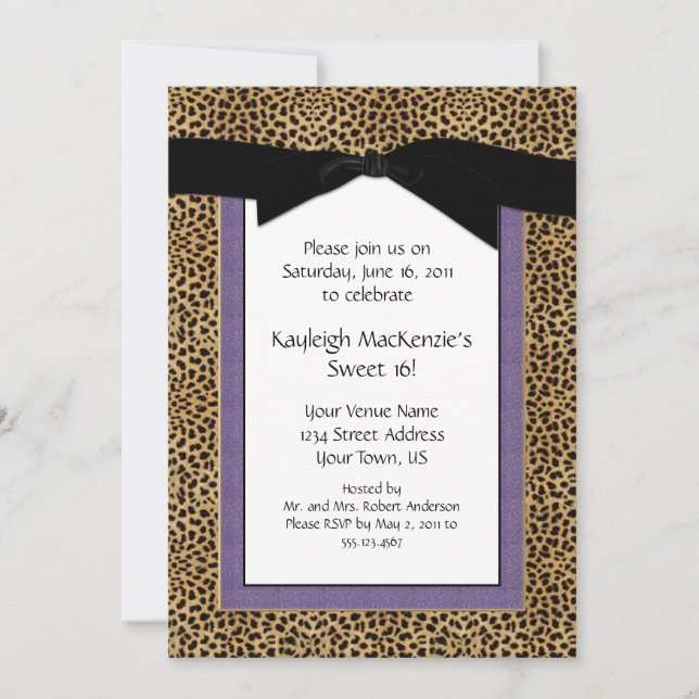 Empreinte de léopard et invitation pourpre du (Devant)