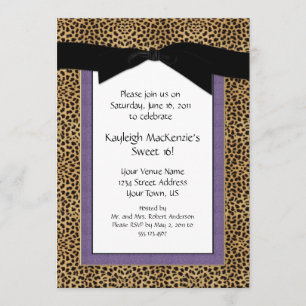 Empreinte de léopard et invitation pourpre du