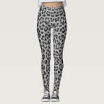 Empreinte de léopard Grey Motif Dames Leggings<br><div class="desc">Des leggings absolument impeccables avec un imprimé de fourrure de léopard. Conçu pour vous par Evco Studio.</div>