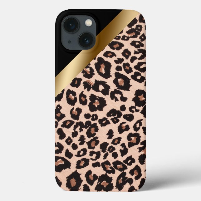 Empreinte de léopard iPhone 13 Coque (Verso)