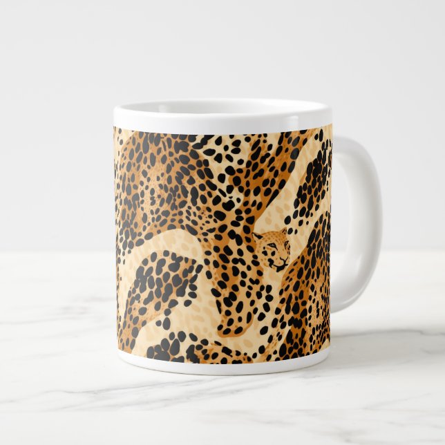 Empreinte de léopard Jumbo Mug (Devant droit)