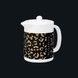Empreinte de léopard, Leopard d'or, Parties scinti<br><div class="desc">Elégant,  élégant et sophistiqué motif léopard couleur or. Un cadeau moderne et branché,  parfait pour l'amant poster de animal de votre vie. Personnalisez en ajoutant votre nom,  votre pseudonyme,  votre monogramme ou vos initiales.</div>