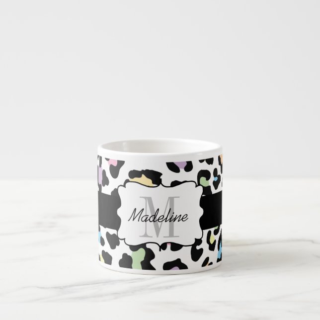 Empreinte de léopard multicolores Espresso Mug (Devant)