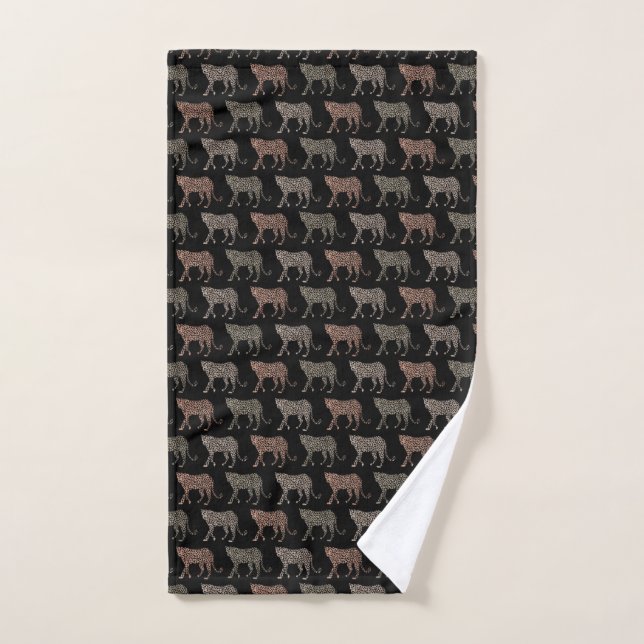 Empreinte de léopard noir (Serviette à main)