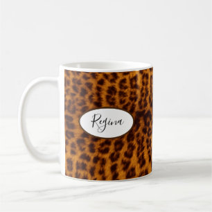Empreinte de léopard Personnalisé Café Mug